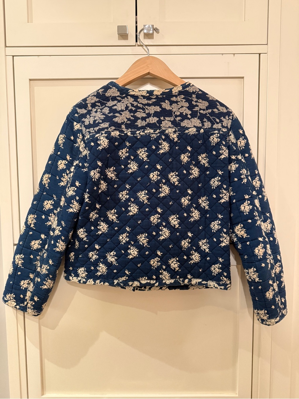 J. Crew Navy Quilted Floral Jacket - Picture 4 of 4